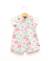 Ensemble salopette + haut 100% coton bébé fille Imprime rose fond blanc casse 1 - vertbaudet enfant 