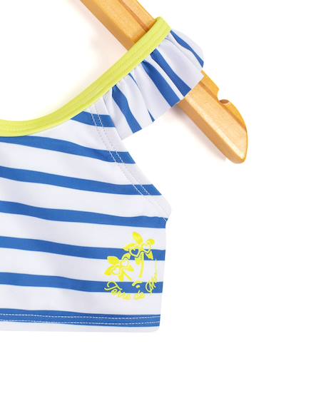 Maillot de bain fille Fond blanc raye bleu 3 - vertbaudet enfant 