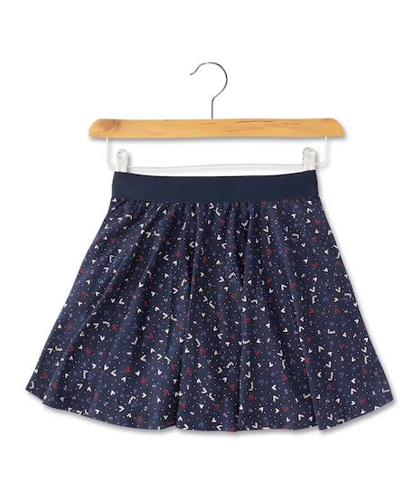 Jupe courte 100% coton fille Imprime indigo 3 - vertbaudet enfant 