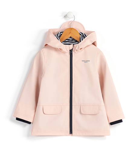 Ciré imperméable à capuche fille Rose poudre 3 - vertbaudet enfant 