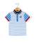 Polo manches courtes 100% coton garçon Fond blanc raye bleu 1 - vertbaudet enfant 