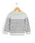 Pull garçon Fond gris chine raye indigo 2 - vertbaudet enfant 