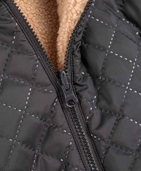 Manteau à capuche fille Noir 3 - vertbaudet enfant 