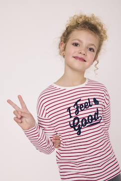 -Mariniere manches longues 100% coton fille
