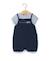 Ensemble salopette + haut 100% coton bébé fille Indigo 1 - vertbaudet enfant 