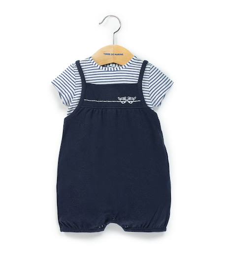 Bébé-Ensemble salopette + haut 100% coton bébé fille