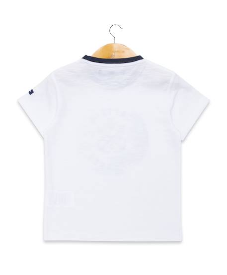 T-shirt manches courtes 100% coton garçon Blanc optique 2 - vertbaudet enfant 