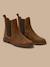 Boots chelsea cuir suédé fille Camel 5 - vertbaudet enfant 