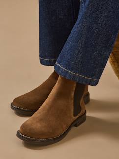 Chaussures-Boots chelsea cuir suédé fille