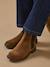 Boots chelsea cuir suédé fille Camel 1 - vertbaudet enfant 