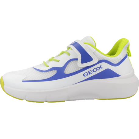 Baskets garçon en matière synthétique et textile Blanc+Blanc c0293 7 - vertbaudet enfant 