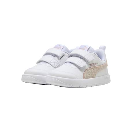 Baskets à scratchs fille Blanc  rose 3 - vertbaudet enfant 