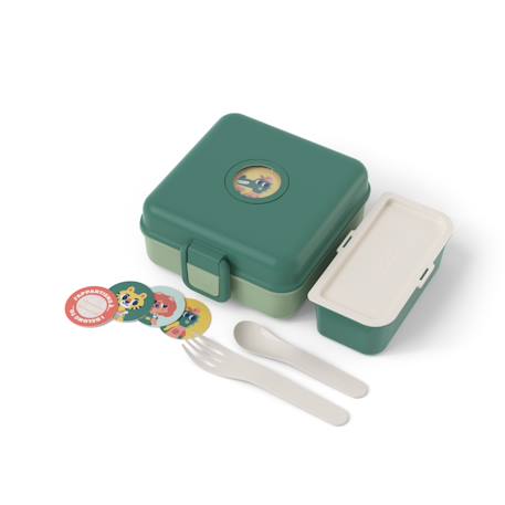 Boite à sandwich et goûter 850ml snacky Bleu dino+Bleu infinity+Bleu wolf+Cannelle fox+Rose blush+Rose leopard+Vert forest+Vert raccoon 38 - vertbaudet enfant 