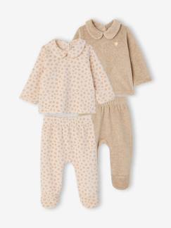 Bébé-Pyjama, surpyjama-Lot de 2 pyjamas bébé fille ouverture dos