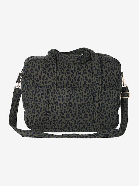 Sac à langer évolutif 24 ou 48h léopard personnalisable beige+kaki 13 - vertbaudet enfant 