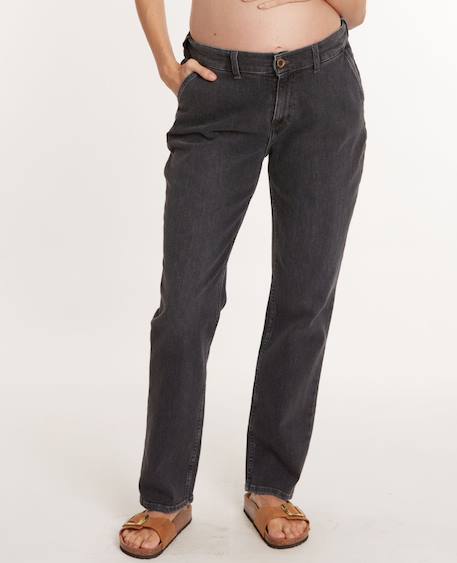 Jean de grossesse mom fit carrie gris Gris+Mid blue 6 - vertbaudet enfant 