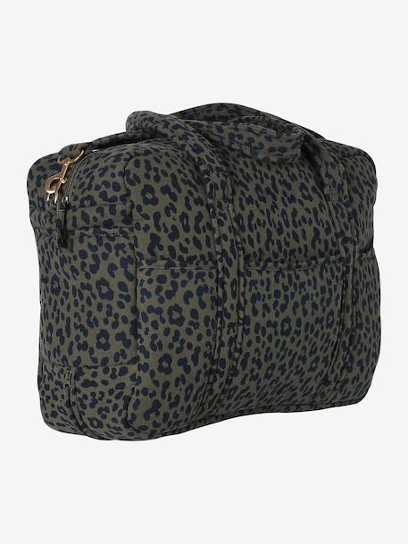 Sac à langer évolutif 24 ou 48h léopard personnalisable beige+kaki 17 - vertbaudet enfant 
