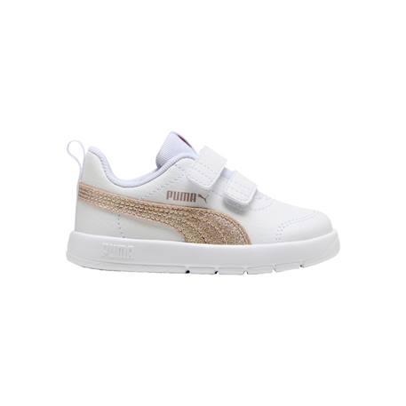Baskets à scratchs fille Blanc  rose 1 - vertbaudet enfant 