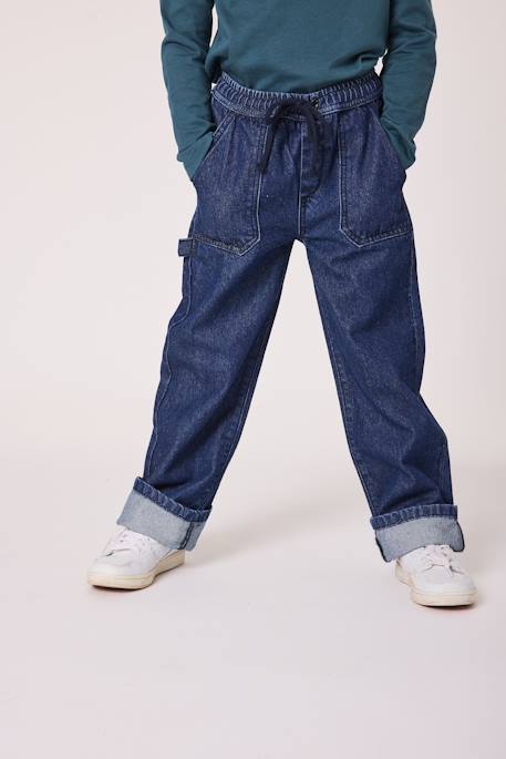 Pantalon 100% coton garçon Denim bleu 1 - vertbaudet enfant 