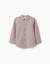 Chemise à manches longues à motif vichy Bleu foncé+Marron 4 - vertbaudet enfant 