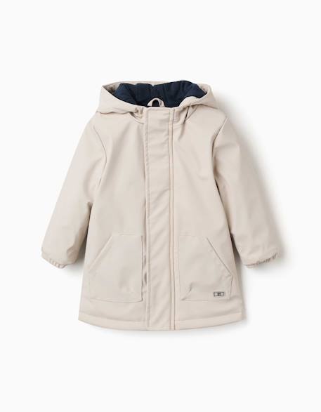 Parka rembourrée avec capuche et poches avant Gris clair 1 - vertbaudet enfant 