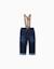 Pantalon en jean avec bretelles amovibles Bleu foncé 2 - vertbaudet enfant 
