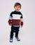 Sweat en coton avec bloc de couleurs Marron 1 - vertbaudet enfant 
