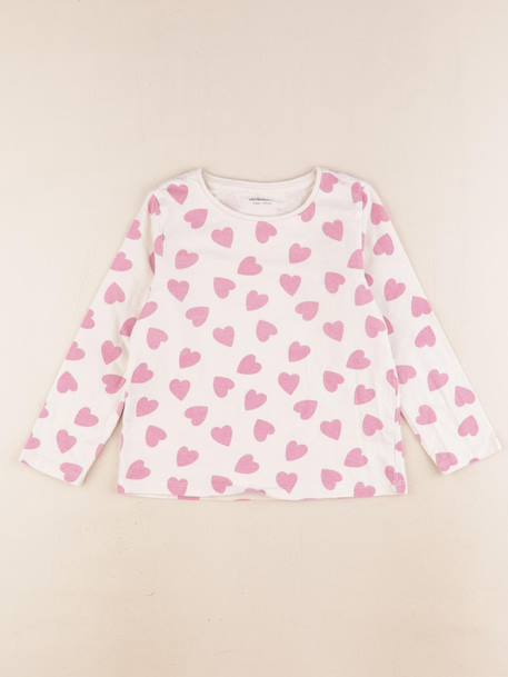 Tee-shirt - 5 ans Blanc, rose 1 - vertbaudet enfant 