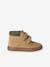 Baskets garçon cuir à scratchs beige+marine 2 - vertbaudet enfant 