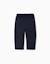 Pantalon en coton avec cordon de serrage Bleu foncé 2 - vertbaudet enfant 