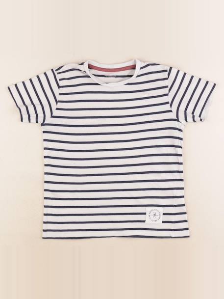 Tee-shirt - 8 ans Blanc, bleu 1 - vertbaudet enfant 