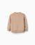 Pull en maille avec lettres brodées Beige 2 - vertbaudet enfant 