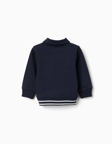 Veste en coton avec poches poitrine Bleu foncé 2 - vertbaudet enfant 