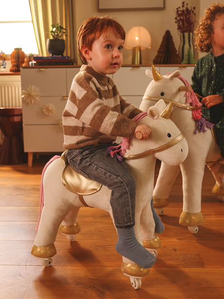 Cheval à roulettes en bois FSC® Grand cheval+Grande licorne+Petit cheval+Petite licorne 21 - vertbaudet enfant 