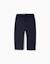 Pantalon en coton avec cordon de serrage Bleu foncé 1 - vertbaudet enfant 