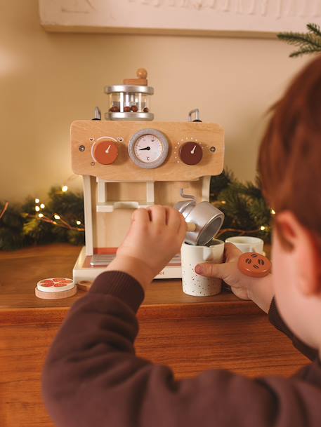 Grande cafetière avec accessoires en bois FSC® écru 1 - vertbaudet enfant 