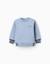 Sweat en coton avec une poche kangourou Bleu clair 1 - vertbaudet enfant 