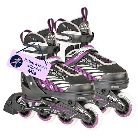 Rollers pour enfants - pointure 29-32 Mauve/noir 2 - vertbaudet enfant 