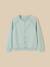 Cardigan fille en coton et laine Vert pastel 1 - vertbaudet enfant 