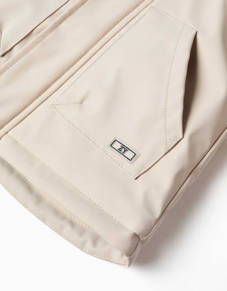 Parka rembourrée avec capuche et poches avant Gris clair 3 - vertbaudet enfant 