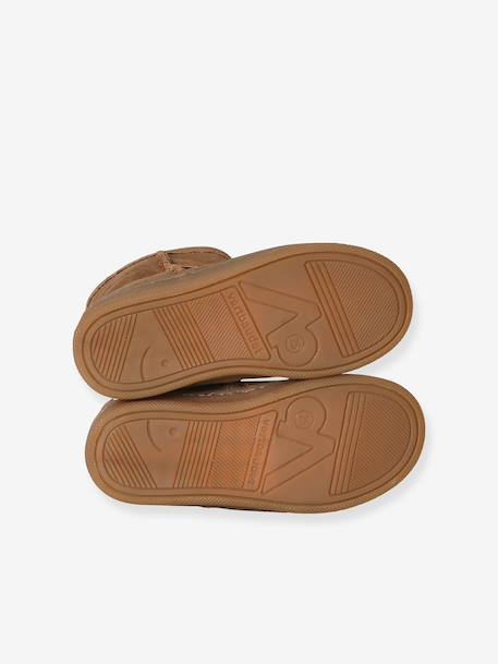 Boots fille cuir zippées marron+taupe 5 - vertbaudet enfant 