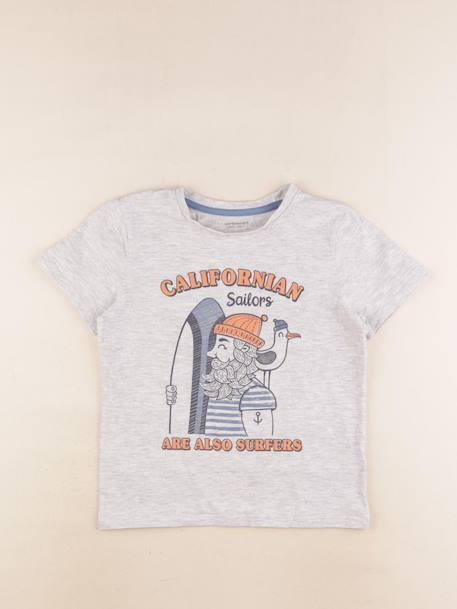 Tee-shirt - 8 ans Gris 1 - vertbaudet enfant 