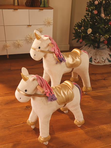 Cheval à roulettes en bois FSC® Grand cheval+Grande licorne+Petit cheval 12 - vertbaudet enfant 