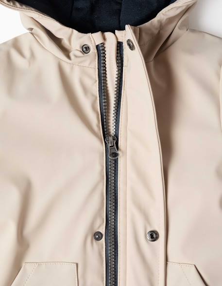 Parka rembourrée avec capuche et poches avant Gris clair 4 - vertbaudet enfant 