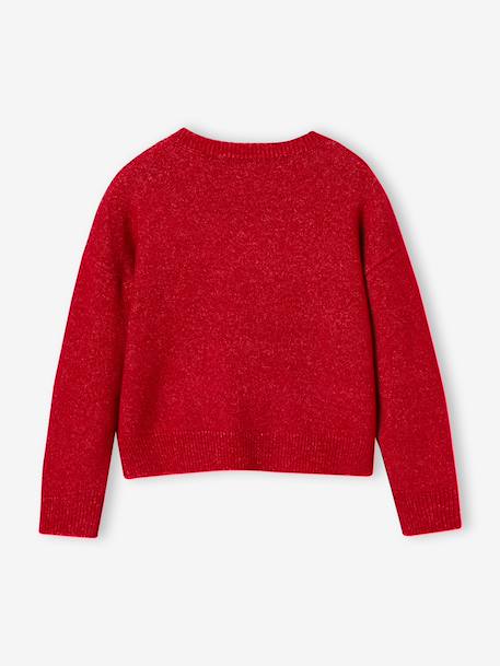 Coffret Noël fille pull jacquard et accessoire écru+rose pâle+rouge 17 - vertbaudet enfant 