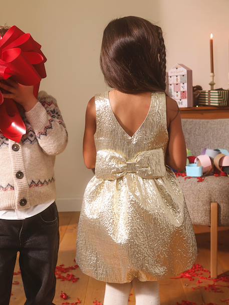 Robe de fête fille sans manches doré 6 - vertbaudet enfant 