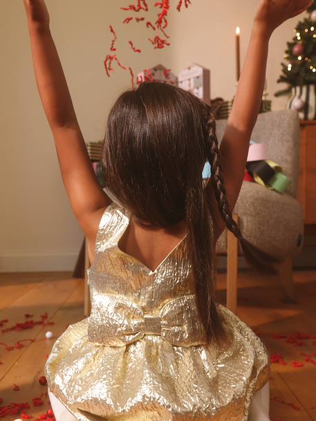Robe de fête fille sans manches doré 7 - vertbaudet enfant 