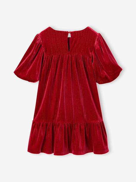 Robe enfant fille velours rouge 4 - vertbaudet enfant 