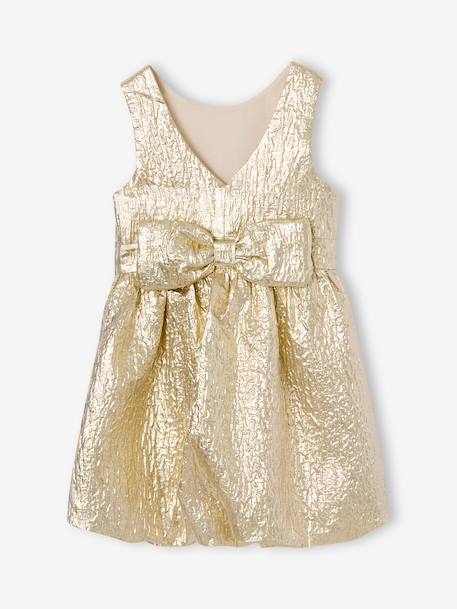 Robe de fête fille sans manches doré 3 - vertbaudet enfant 