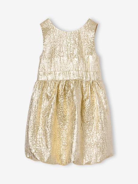 Robe de fête fille sans manches doré 2 - vertbaudet enfant 